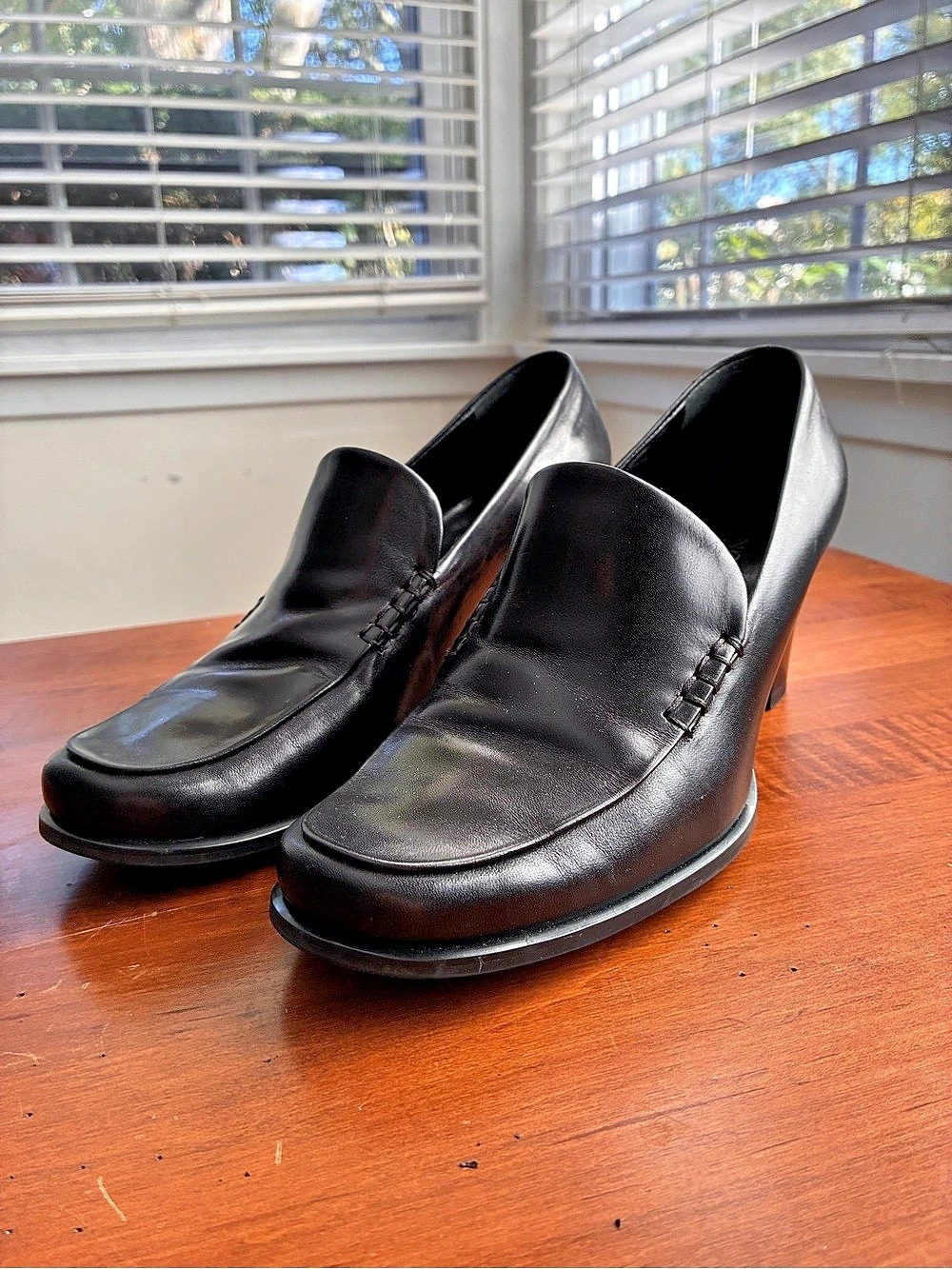 Franco Sarto Black Leather Heels US 8M